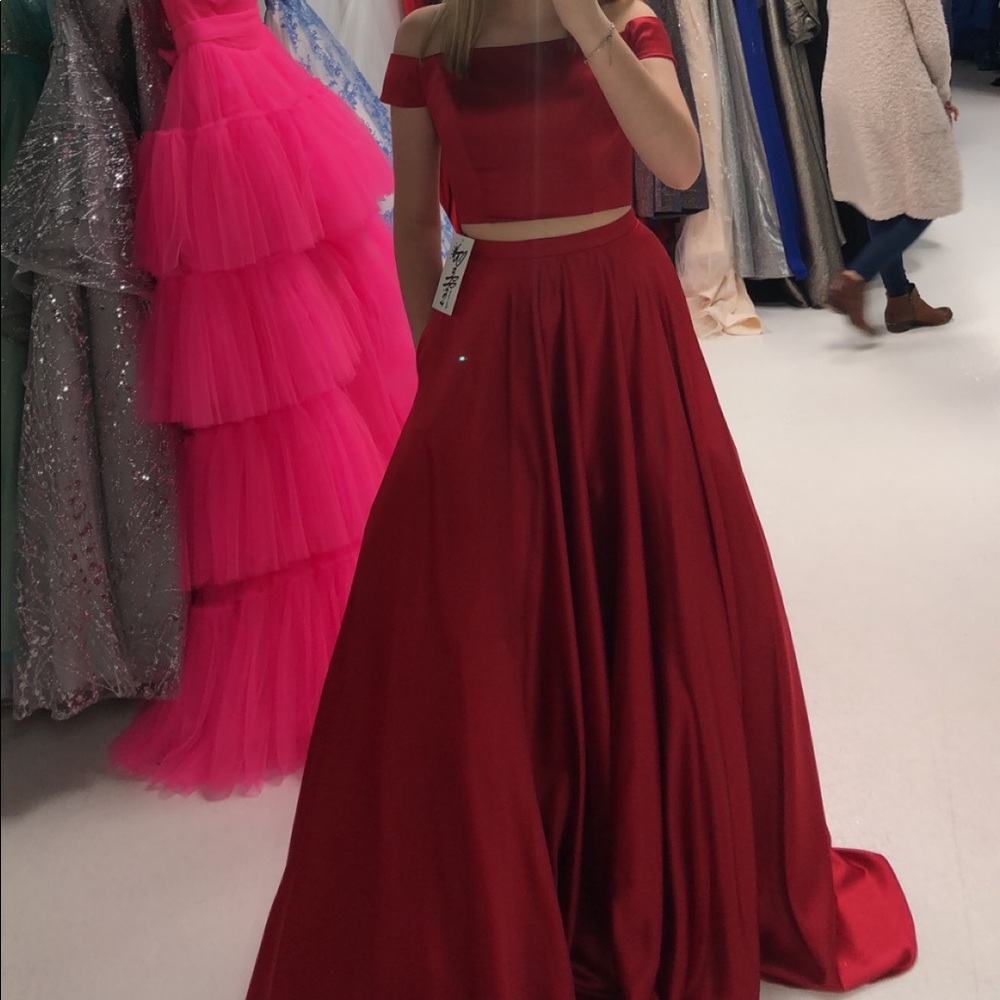 sherri hill red ball gown